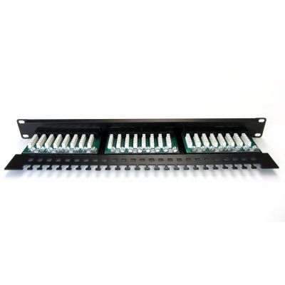 2. Patch-panel 19" DIGITUS DN-91524U-EC 24xRJ45 U/UTP k.5e 1U black guide