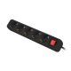 3. LANBERG Power Strip 1.5 m, 5 x 230 V SCHUKO with Switch, Pure Copper Cable, Black