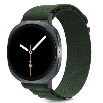 3. Tech-Protect Nylon Stripe Strap for Samsung Galaxy Watch 40/44/46 mm - Green