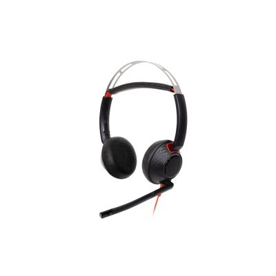 163. Poly Blackwire 5220 Stereo Headphones USB-C Headset +3.5mm Plug +USB-C/A Adapter 8X231AA