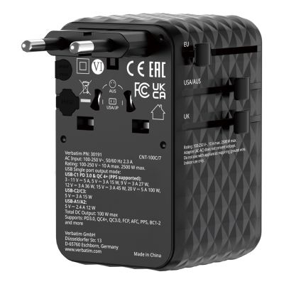 Verbatim Charge ´n´ Travel 100W Charger
