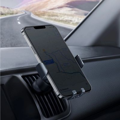 11. Baseus Metal Age II gravitational car phone holder for ventilation grille dark gray (SUJS000013)