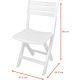14. SET OF 4 KOMODO PLASTIC FOLDING CATERING CHAIRS WHITE