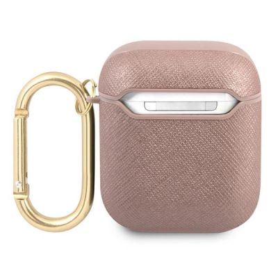 2. Guess GUA2SASMP AirPods cover pink/pink Saffiano Script Metal Collection