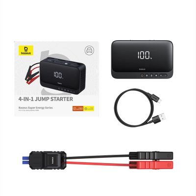 7. Jump starter Baseus Super Energy BS-CH013 4in1 600A with flashlight / powerbank 6000mAh / compressor - black