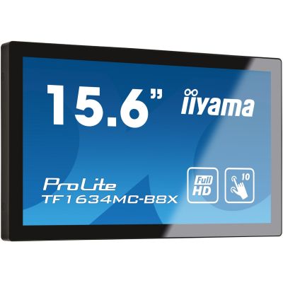 iiyama ProLite TF1634MC-B8X computer monitor 39.6 cm (15.6") 1920 x 1080 px Full HD LED Touchscreen Multi-user Black