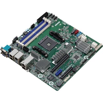 2. ASRock X570D4U-2L2T/BCM motherboard 1x AM4 AMD Ryzen X570 (4xDIMM, SATA, 2xM.2, 2xGbE, 2x10GbE, IPMI)