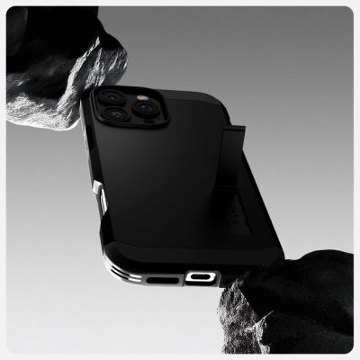 9. Spigen Tough Armor MagSafe Case with Stand for iPhone 16 Pro - Black