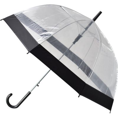 Long transparent black umbrella SEMI LINE