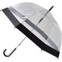 Long transparent black umbrella SEMI LINE