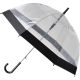 Long transparent black umbrella SEMI LINE