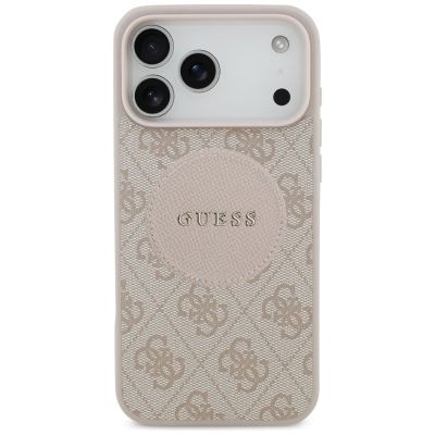 3. Guess 4G Circle Classic Logo MagSafe case for iPhone 17 Pro Max - pink