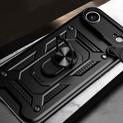 5. Hybrid Armor Camshield iPhone 17 Air Case with Stand and Camera Cover - Black