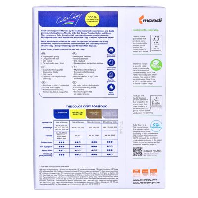 2. Mondi Color Copy 8687A20 office copier paper (A4; 200g/m2; 250 sheets; white paper; satin)