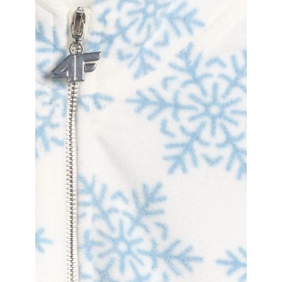 9. 4FWarm oversize fleece with print for girls 4F 4FJRAW25TFLEF440-90A