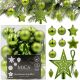 DECORATIVE PLASTIC BAUBLE SAFE 40 PCS GREEN MICA