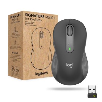 7. Logitech Signature M650 for Business Mouse Office Right Side RF Wireless + Bluetooth Optical 4000 DPI