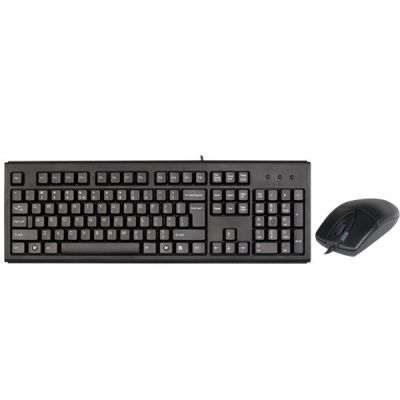 Keyboard, Set of keyboard + membrane mouse A4 TECH A4TKLA43774 (USB 2.0; black; optical)