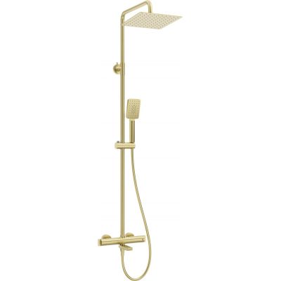 Rain shower with thermostatic bathtub mixer