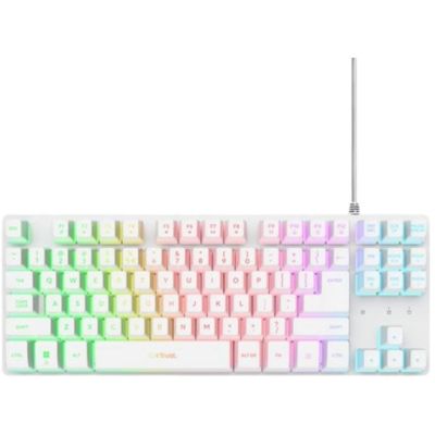 4. TKL Keyboard Trust GXT 833W Thado White