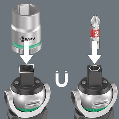 4. WERA 3/8" Ratchet Bit Set 18-Piece Zyklo