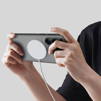 14. Nillkin Super Frosted Shield Pro Magnetic Case Compatible with MagSafe for Samsung Galaxy S26 Ultra - Translucent Black