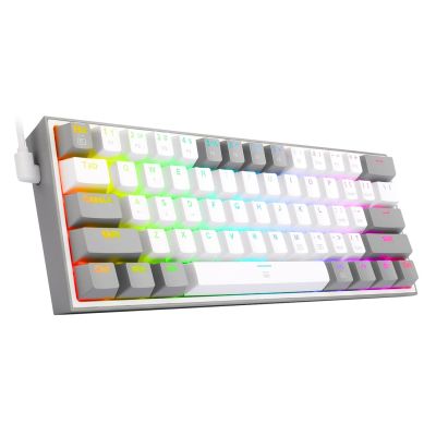 4. REDRAGON K617-RGB Fizz RGB White/Grey USB Keyboard Gray, White