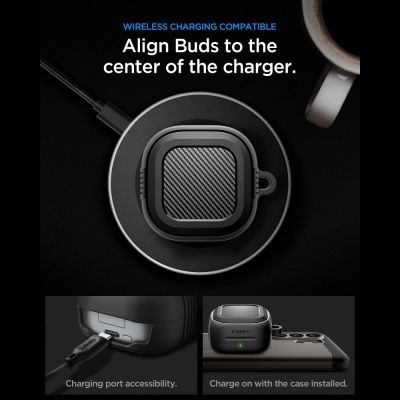 10. Spigen Rugged Armor Case for Samsung Galaxy Buds 4 / 4 Pro - Matte Black