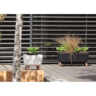 2. GRACIA SQUARE FLOWERPOT 24x24CM ANTHRACITE