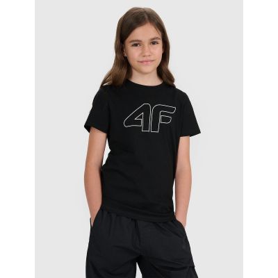 Girls' regular printed T-shirt 4F 4FJWSS25TTSHF2176-20S