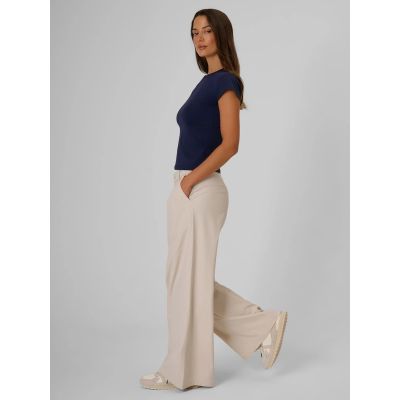 4. Women's wide leg trousers 4F 4FRSS26TTROF1970-12S