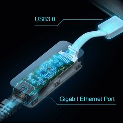 4. TP-LINK UE300 network card (USB 3.0; 1x 10/100/1000Mbps)