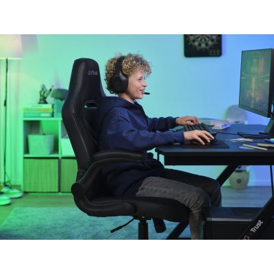 8. TRUST GXT703 RIYE GAMING CHAIR BLACK gaming chair (25128)