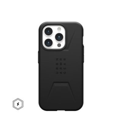 2. UAG Urban Armor Gear Civilian MagSafe Case for Apple iPhone 15 Pro, black