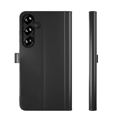 10. Puro Booklet Case with Flip and Wallet for Samsung Galaxy S25 - Black