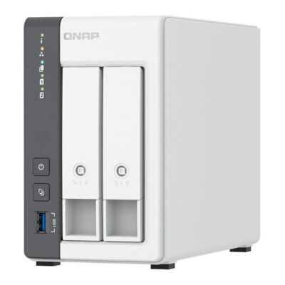 13. Qnap TS-216G, Tower, 2 x 2.5"/3.5" SATA, ARM 2.0GHz Quad core, 4GB, 1 x 2.5GbE + 1 x GbE, External adapter (PSU)