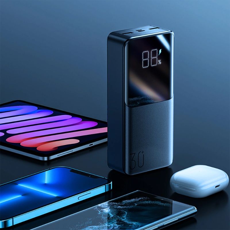 7. Joyroom power bank 30000mAh 22.5W PD QC3.0 AFC black (JR-QP193)