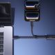 6. Baseus Flash 4 140W 2in1 USB-C to USB-C + USB-C Cable 1.5 m - Black