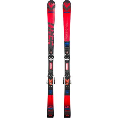 7. ROSSIGNOL HERO Athlete GS PRO (R21) skis + LOOK NX7 GW B73 bindings Black Hot Red