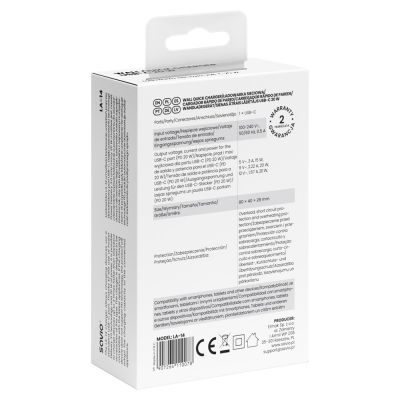 7. SAVIO LA-14 20W POWER DELIVERY 3.0 WALL CHARGER, WHITE