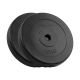 Set of bitumen weight plates 2 × 10 kg, 31 mm bore, classic design, REBEL ACTIVE