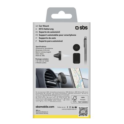 2. SBS TESUPPUNIVAIRMAG smartphone holder magnetic, for air vent - black