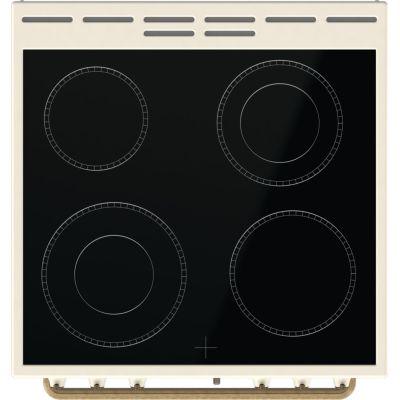 3. GORENJE GECS6B70CLI Retro electric cooker 60 cm | ExtraSteam | AirFry | FrozenBake | cream