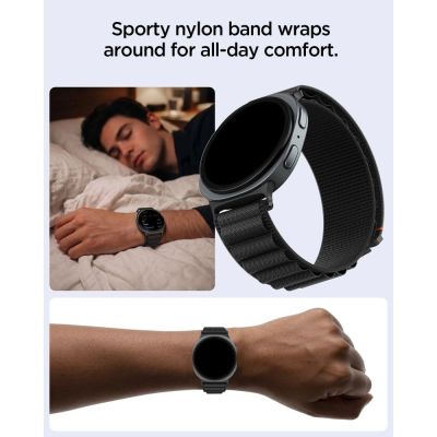 5. Spigen WBF1 Strap for Samsung Galaxy Watch 40/44/46 mm - Black