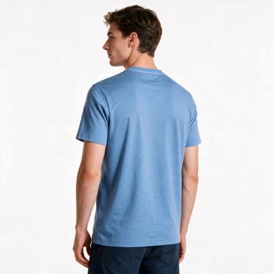 4. Paul&Shark Men's Cotton T-shirt Medium Denim 26411035-337 - Classic Cut, Soft Cotton