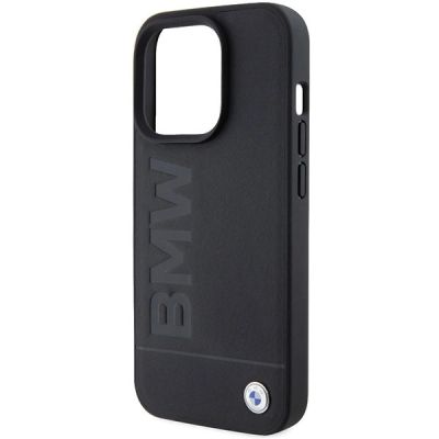 6. BMW Leather Hot Stamp case for iPhone 15 Pro - black