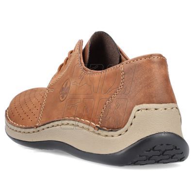 18. Openwork leather shoes Rieker M RKR528 brown