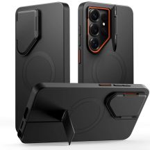 Tech-Protect Kevlar Aura MagSafe Case for Samsung Galaxy S26 Ultra - Black and Orange