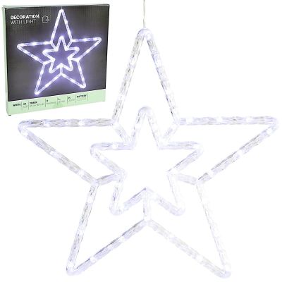 DECORATIVE STAR WITH ILLUMINATION 40 LEDS 35 CM WHITE