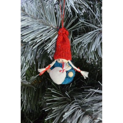 4. DECORATIVE DOLL WITH BAG BLUE GIRL 7.5 CM